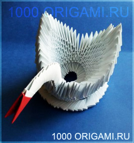 Творческая студия 1000 ОРИГАМИ. Мастер оригами Ольга Голицына. Модульное оригами - лебедь